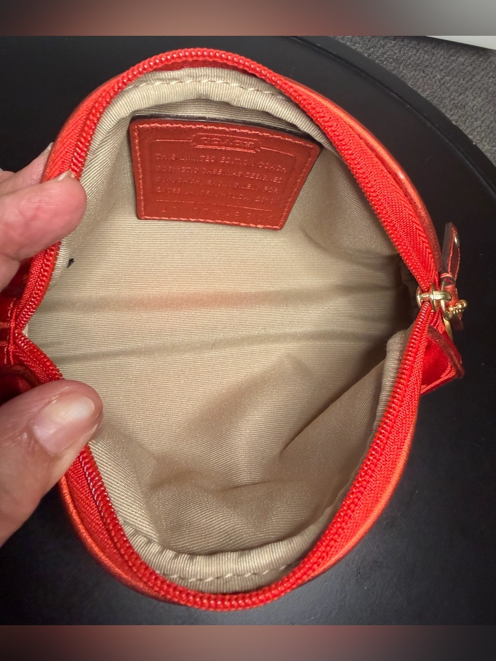 Coach x Estée Lauder Limited Edition Red Cosmetic Bag No. D1073-B903 - Picture 8 of 9